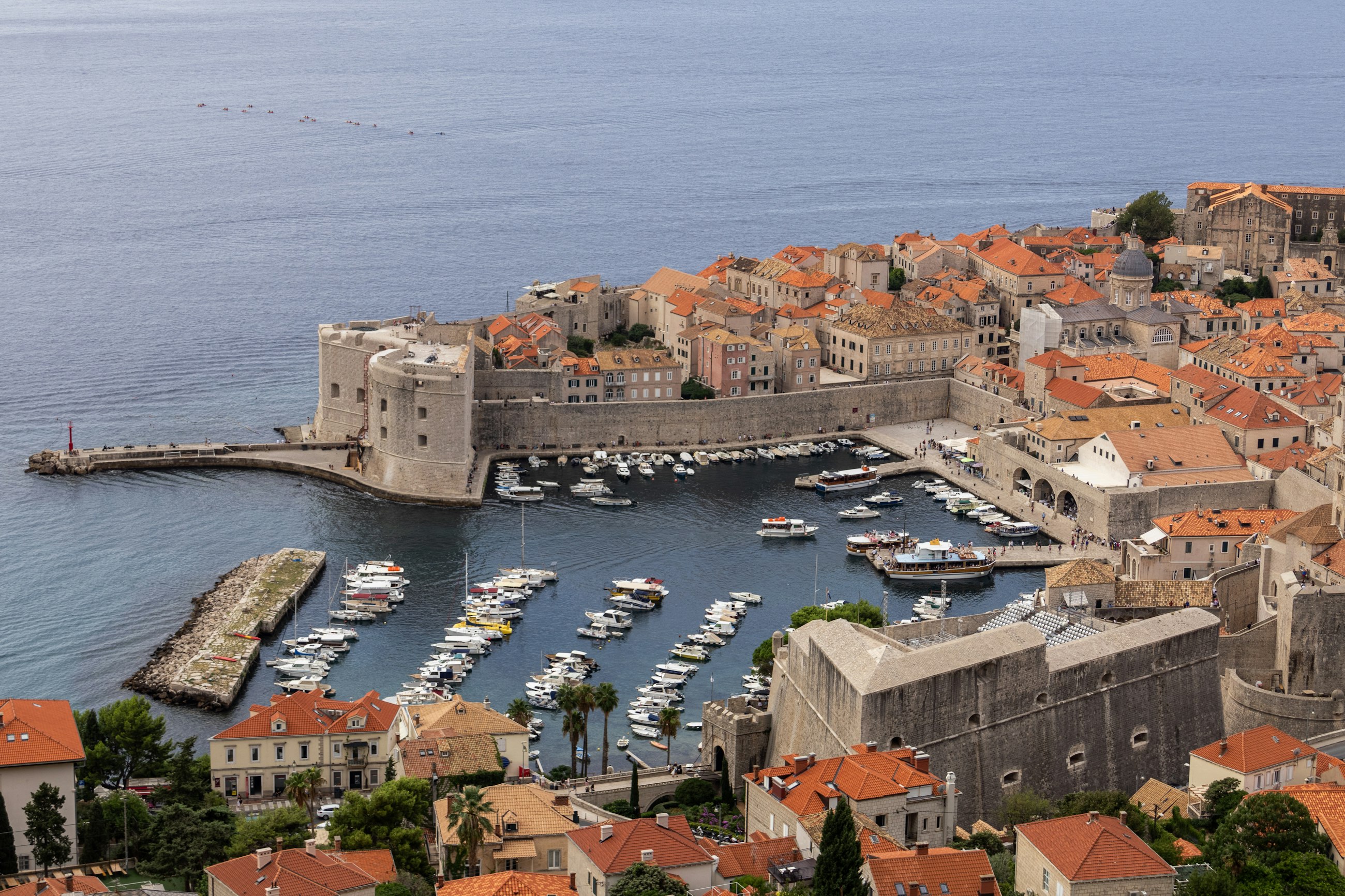 Dubrovnik coastline and Adriatic sea